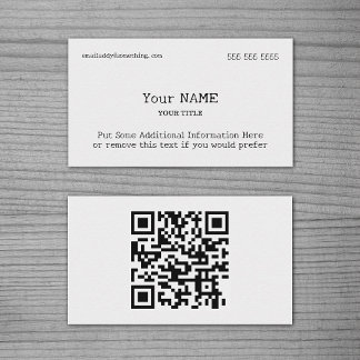 Traditionelle weiße QR-Code-Visitenkarte Visitenkarte