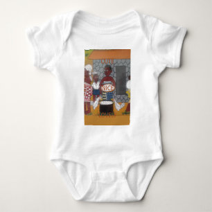 Traditioneller afrikanischer Homestead-Lifestyle Baby Strampler