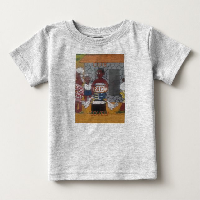 Traditioneller afrikanischer Homestead-Lifestyle Baby T-shirt (Vorderseite)