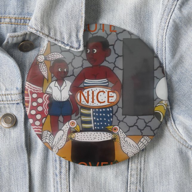 Traditioneller afrikanischer Homestead-Lifestyle Button (Beispiel)