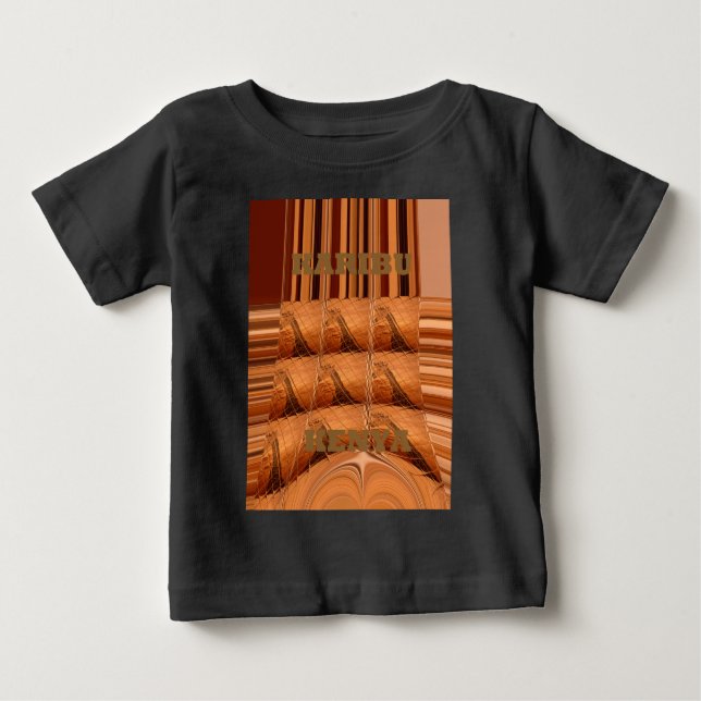 Traditioneller afrikanischer Spiegel: Woven Giraff Baby T-shirt (Vorderseite)
