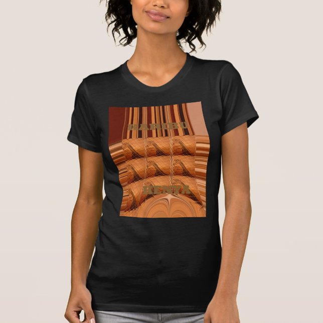 Traditioneller afrikanischer Spiegel: Woven Giraff T-Shirt (Vorderseite)
