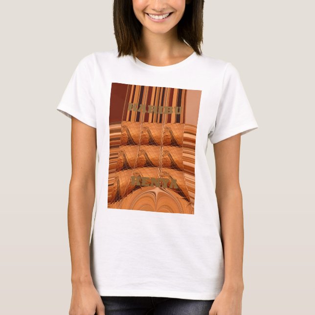 Traditioneller afrikanischer Spiegel: Woven Giraff T-Shirt (Vorderseite)