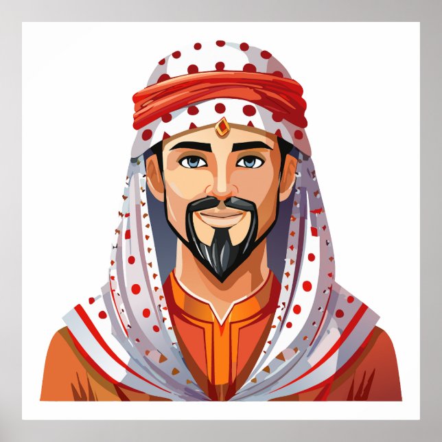 Traditioneller arabischer oder muslimischer Hut  Poster (Vorne)