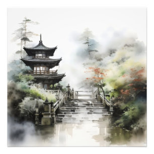 Traditioneller asiatischer Garten Fotodruck