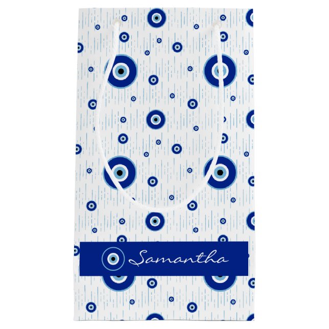 Traditioneller blauer Nazar-Bösartiger Augenweide Kleine Geschenktüte (Vorderseite)
