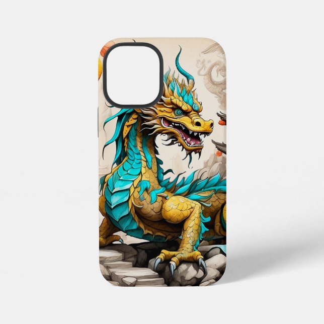 Traditioneller chinesischer Drache für das chinesi iPhone 12 Mini Hülle (Rückseite)