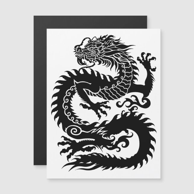 Traditioneller chinesischer Drache Magnetkarte (Vorne/Hinten)