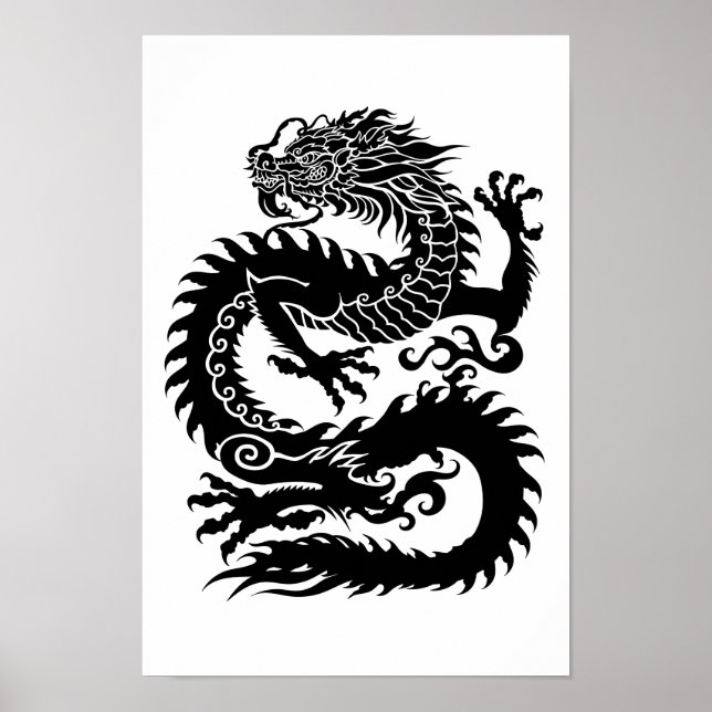 Traditioneller chinesischer Drache Poster (Vorne)