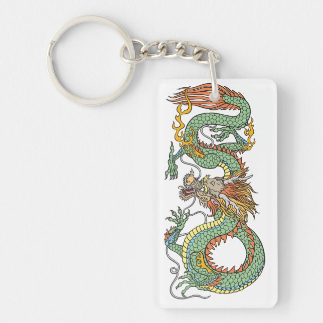 Traditioneller chinesischer Drache Schlüsselanhänger (Vorderseite)