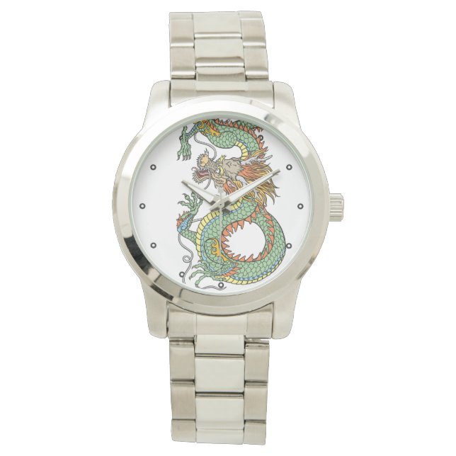 Traditioneller chinesischer Drachenschau Armbanduhr (Vorderseite)