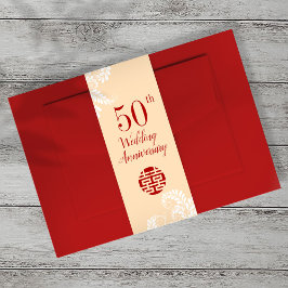 Traditioneller chinesischer Hochzeitstag Einladungsbanderole