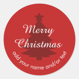 Traditioneller Classic Red Custom Weihnachtsaufkle Runder Aufkleber