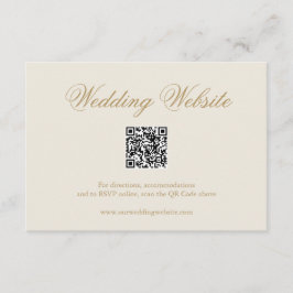 Traditioneller Elfenbeinformal QR Code Elegante Ho Begleitkarte