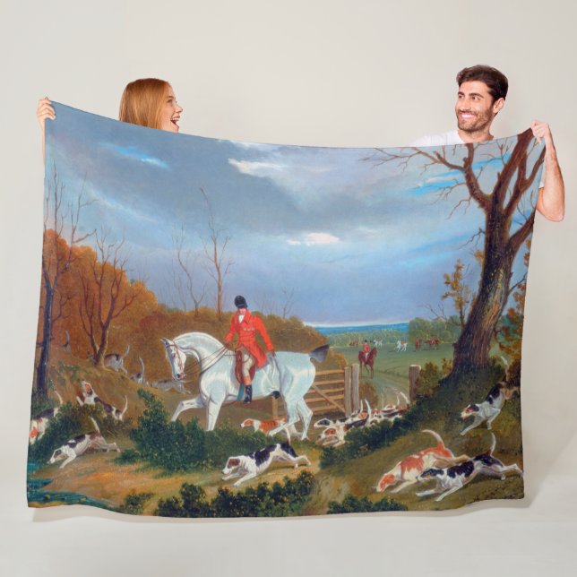 Traditioneller englischer Fox Hunt Sports Dog Fleecedecke (Beispiel)
