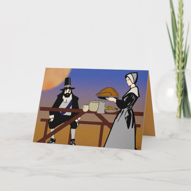 Traditioneller Erntedank Feiertagskarte (Vorderseite)