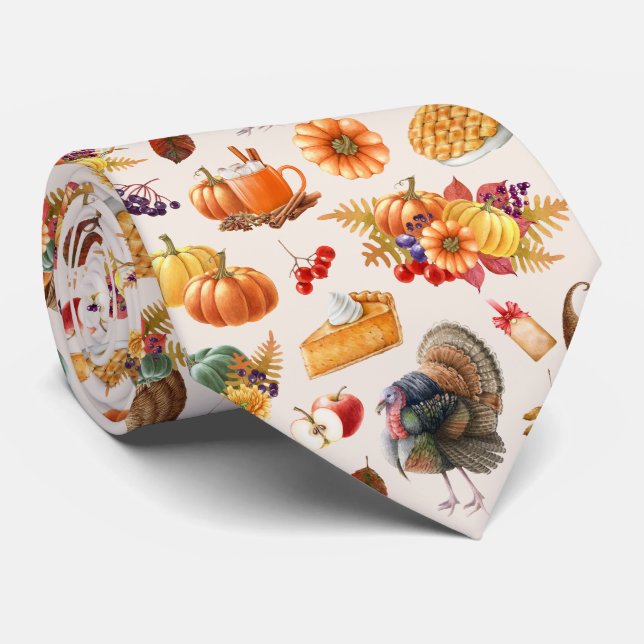 Traditioneller Erntedank Neck Tie Krawatte (Gerollt)
