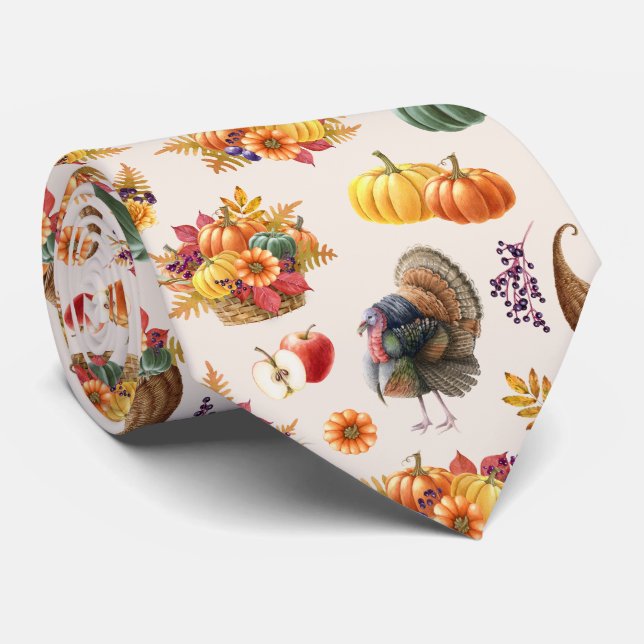 Traditioneller Erntedank Neck Tie Krawatte (Gerollt)