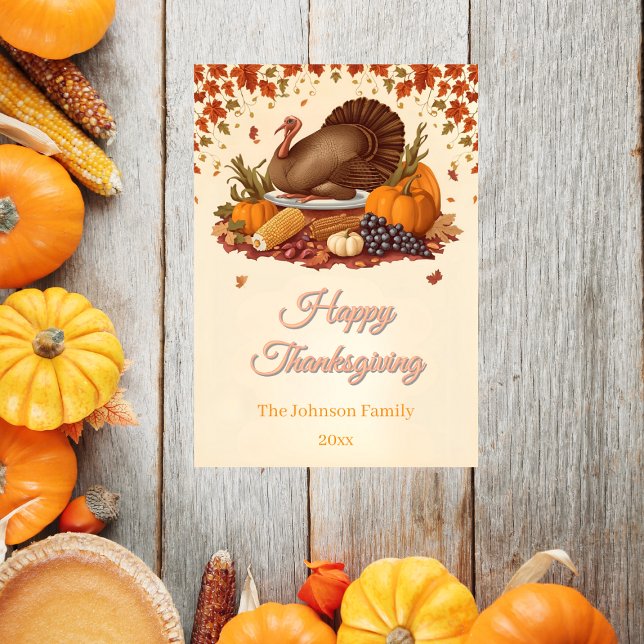 Traditioneller Erntefest Erntedank Feiertagskarte (Von Creator hochgeladen)