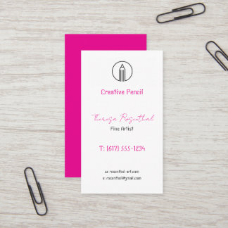 Traditioneller feiner Künstler | Bleistift-Logo Visitenkarte