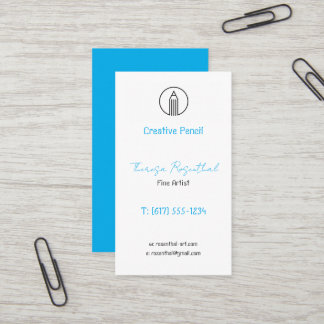 Traditioneller Fine Artist | Bleistift-Logo Visitenkarte