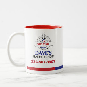 Traditioneller Friseursalon Zweifarbige Tasse