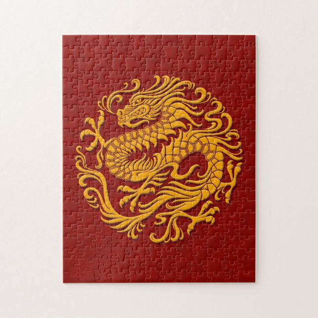 Traditioneller gelber und roter chinesischer (Vertikal)