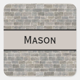 Traditioneller Gray Brick Sticker