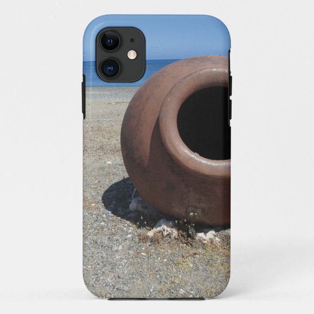 Traditioneller griechischer Terracotta Pot am Stra Case-Mate iPhone Hülle (Rückseite)