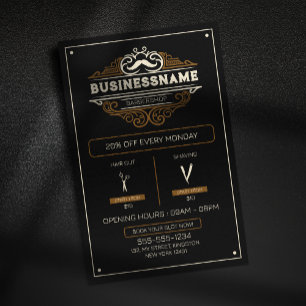 Traditioneller Herrenfriseur Haarschnitt Rasur Fri Flyer