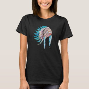 Traditioneller indianischer Feder-Tribal-Schmuck T-Shirt