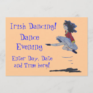 Traditioneller Irish Dancing Cartoon Einladung