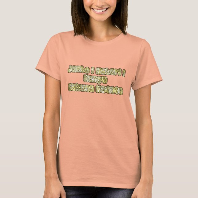 Traditioneller Jambo Habari Hakuna Matata Style T-Shirt (Vorderseite)