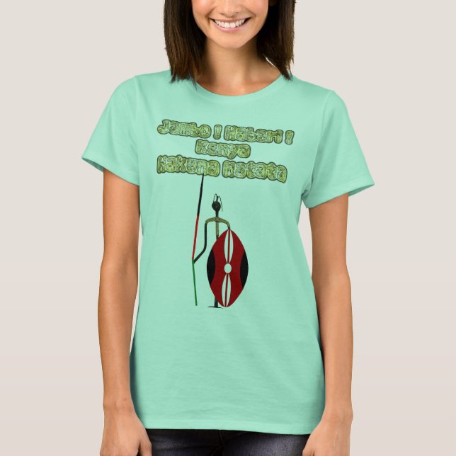 Traditioneller Jambo Habari Hakuna Matata Style T-Shirt (Vorderseite)