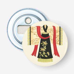 Traditioneller japanischer Kimono mit Blumendruck Flaschenöffner