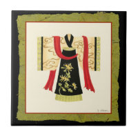 Traditioneller japanischer Kimono mit Blumendruck