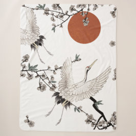 Traditioneller japanischer Kran mit Pflaumenblüte Sherpadecke