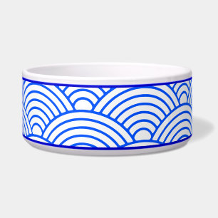 Traditioneller japanischer Wave Design Hund und Ka Napf