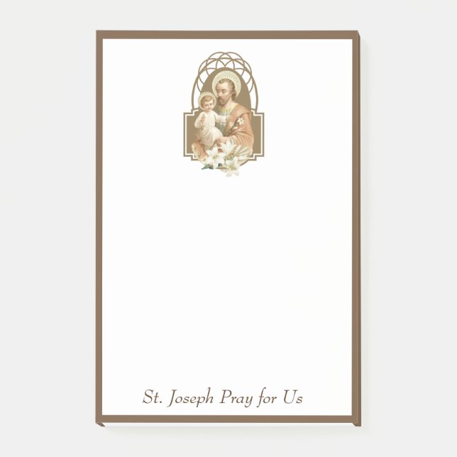 Traditioneller Katholischer St- Josephbaby-Jesuss Post-it Klebezettel (Vorderseite)