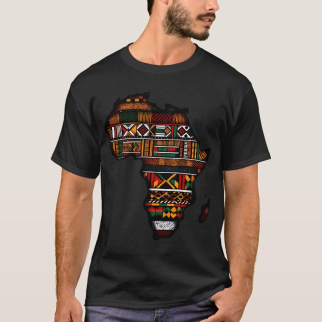 Traditioneller Kente African Black Culture Pride T T-Shirt (Vorderseite)