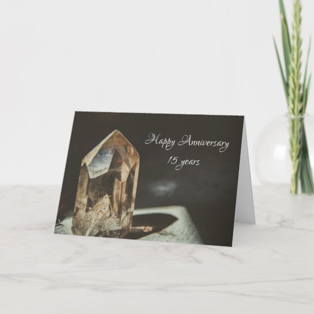 Traditioneller Kristalltag 15. Hochzeitstag Karte (Vorderseite)