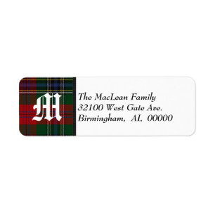 Traditioneller MacLean Tartan-kariertes Monogramm