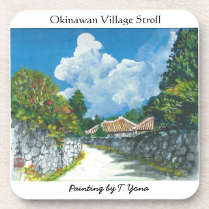 Traditioneller Okinawan Dorf-Malerei-Untersetzer Untersetzer
