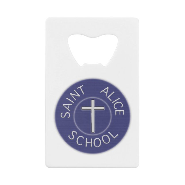 Traditioneller Patch der Saint Alice School Geldbeutel Flaschenöffner (Vorderseite)