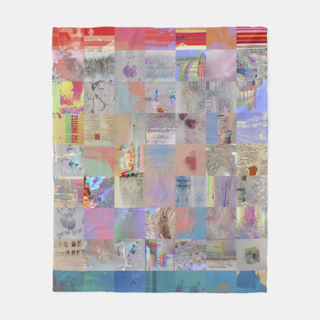 Traditioneller Patchwork Geometrischer Hausschmuck Fleecedecke (Vorderseite)