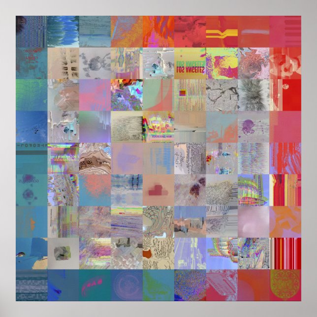 Traditioneller Patchwork Geometrischer Hausschmuck Poster (Vorne)
