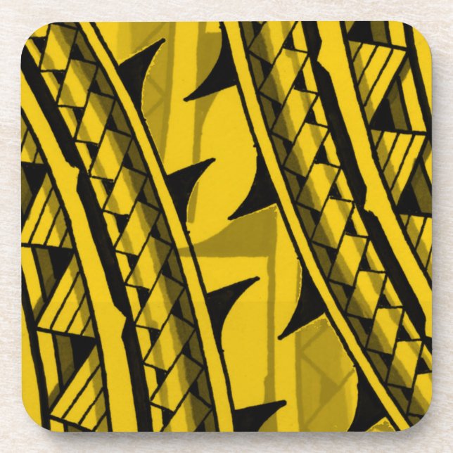 Traditioneller polynesischer Stammes- Untersetzer (Vorderseite)