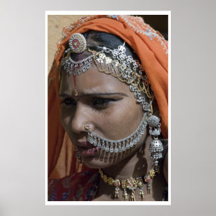 Traditioneller Schmuck von Rajashtan Poster