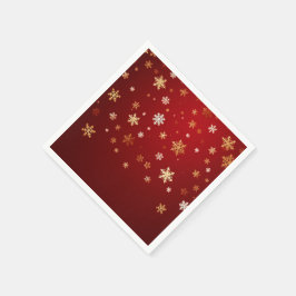Traditioneller Schneefall: Weihnachts-Schneeflocke Serviette