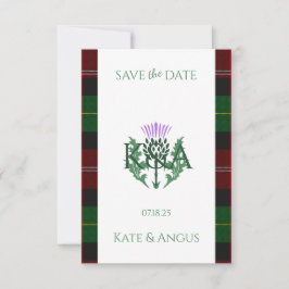 Traditioneller schottischer Tartan Border and This Save The Date